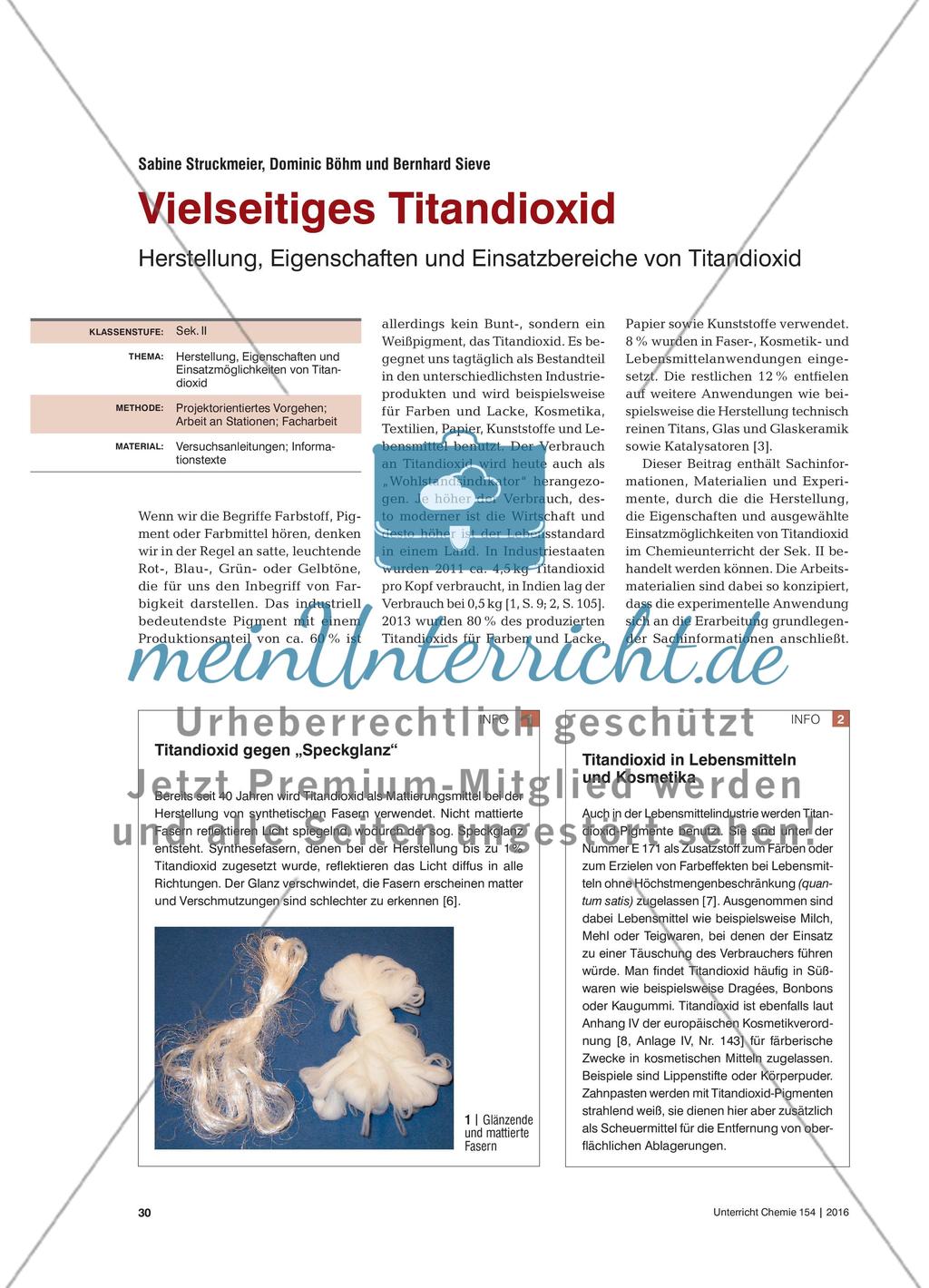 Vielseitiges Titandioxid - Herstellung, Eigenschaften und Einsatzbereiche von Titandioxid Preview 1
