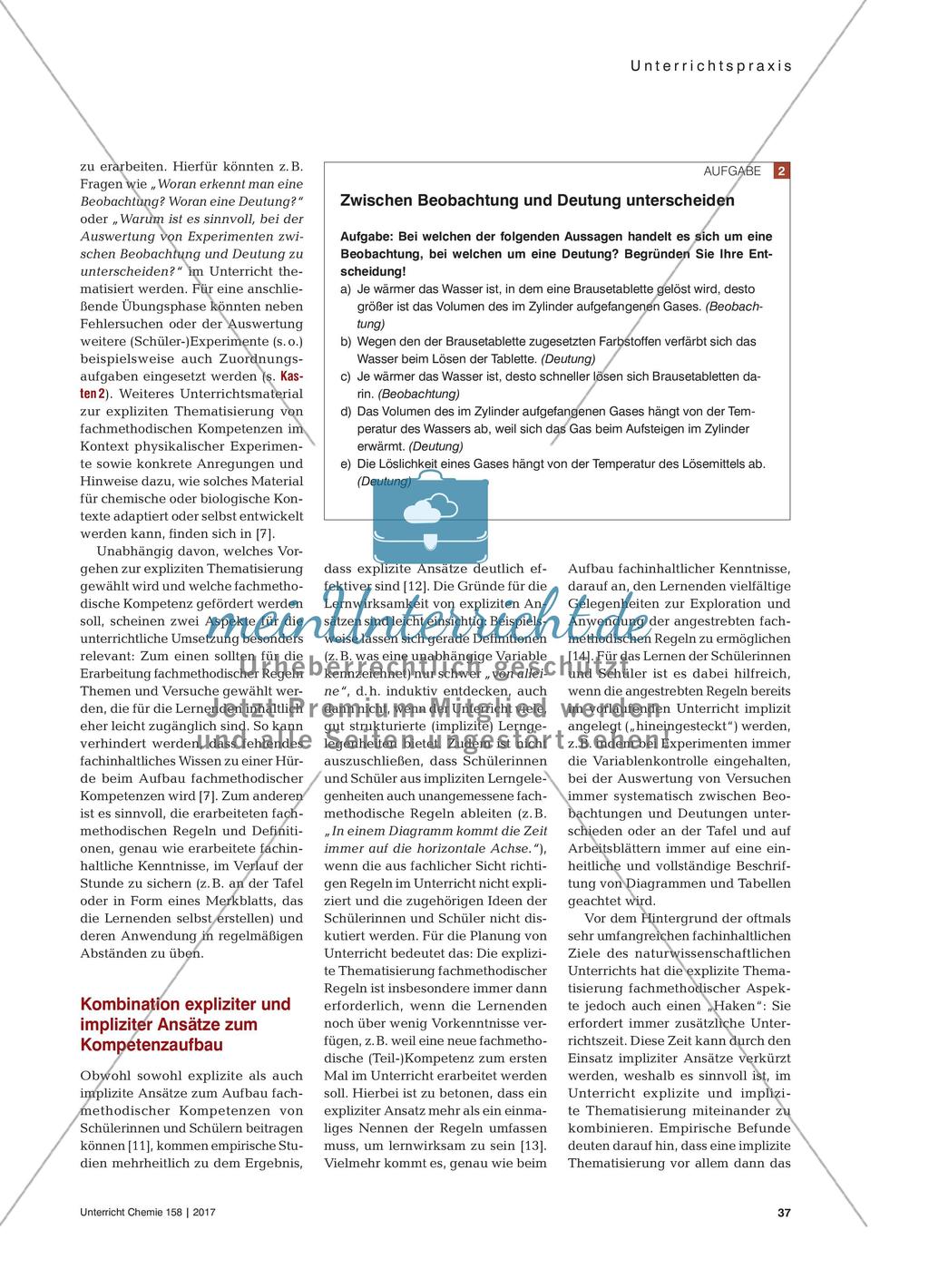 Sprechen Sie über die Regeln! - Zur Relevanz der expliziten Thematisierung von Regeln zum naturwissenschaftlichen Denken und Arbeiten Preview 4