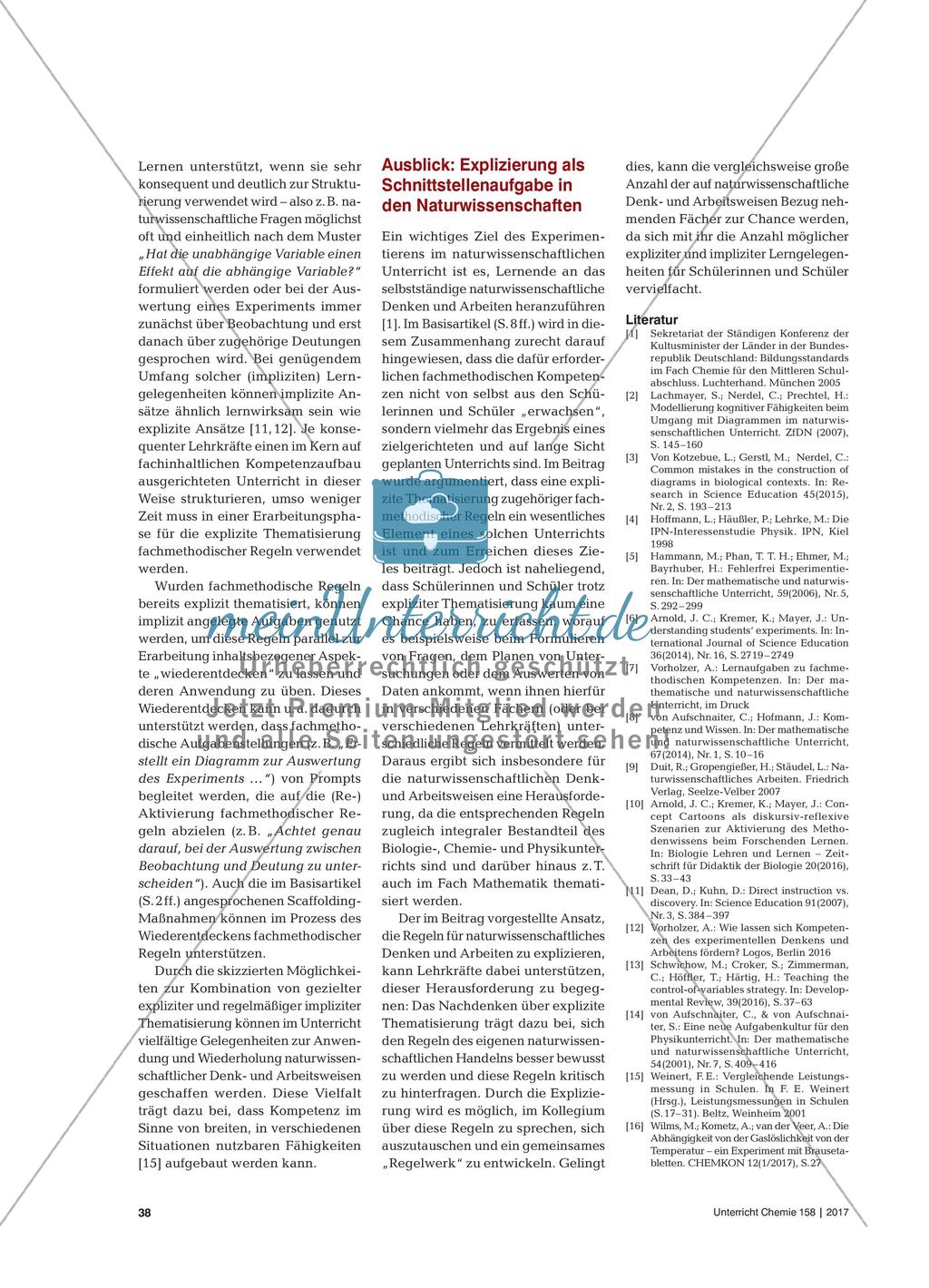 Sprechen Sie über die Regeln! - Zur Relevanz der expliziten Thematisierung von Regeln zum naturwissenschaftlichen Denken und Arbeiten Preview 5