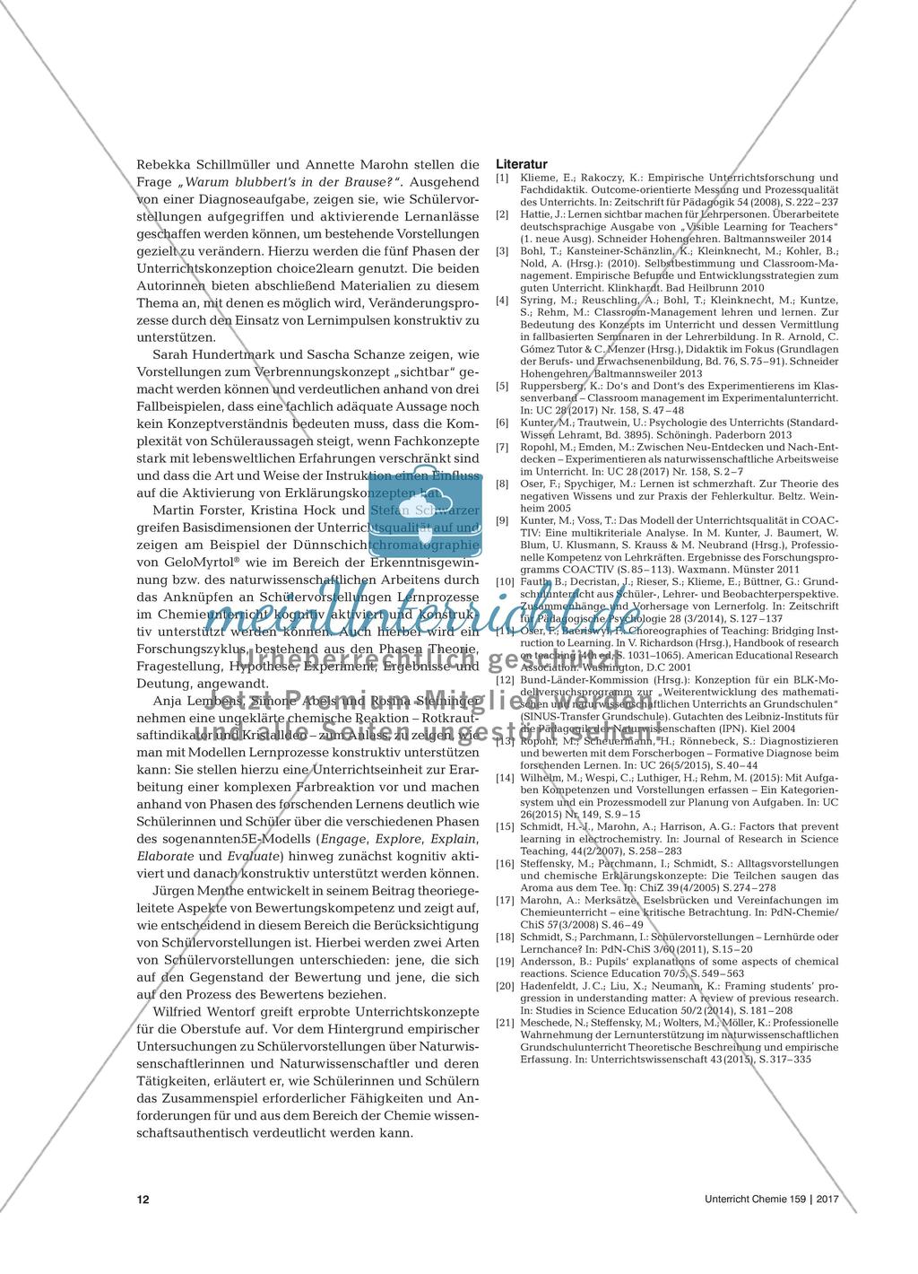 Schülervorstellungen nutzen - Ein wichtiges Merkmal effektiven Chemieunterrichts Preview 4