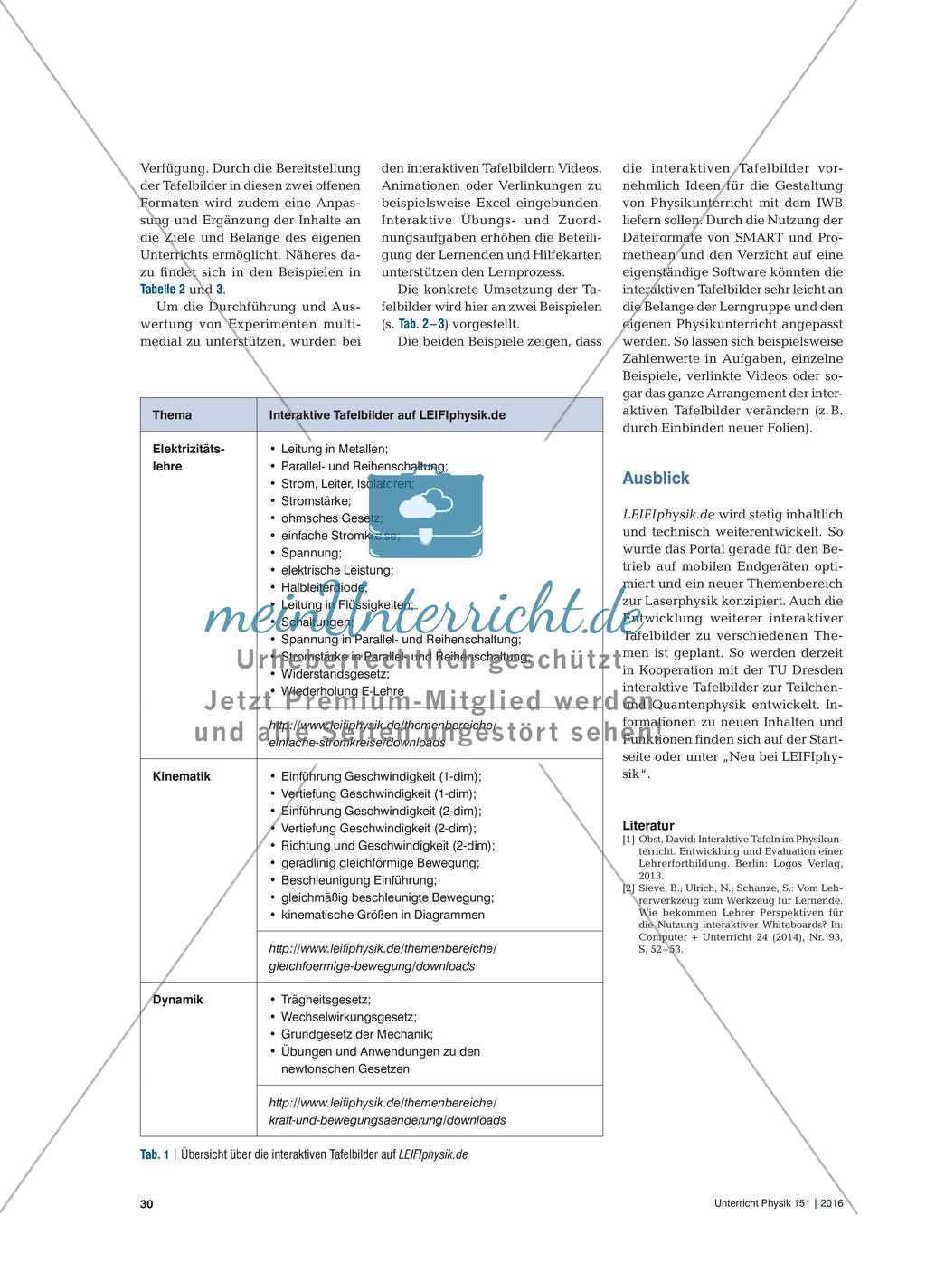 Interaktive Tafelbilder auf LEIFIphysik.de - Ein Kooperationsprojekt der Joachim Herz Stiftung und der Technischen Universität Dresden Preview 2