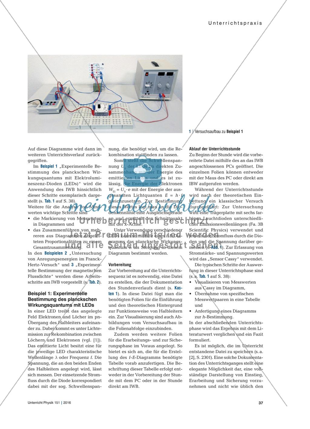 Messergebnisse auswerten am Interaktiven Whiteboard - Möglichkeiten zur Visualisierung und Auswertung von Messdaten Preview 2