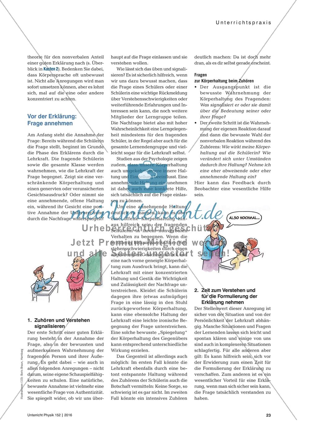 Erklären – mehr als Worte: Zehn Anregungen zum Üben der nonverbalen Anteile beim Erklären Preview 2