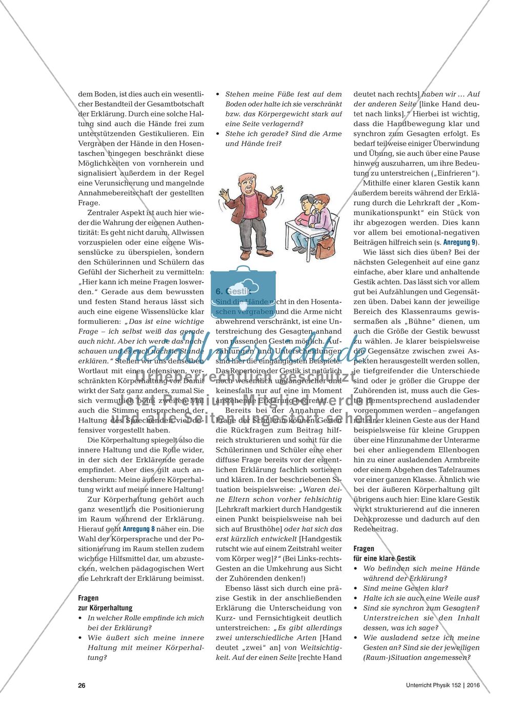 Erklären – mehr als Worte: Zehn Anregungen zum Üben der nonverbalen Anteile beim Erklären Preview 5