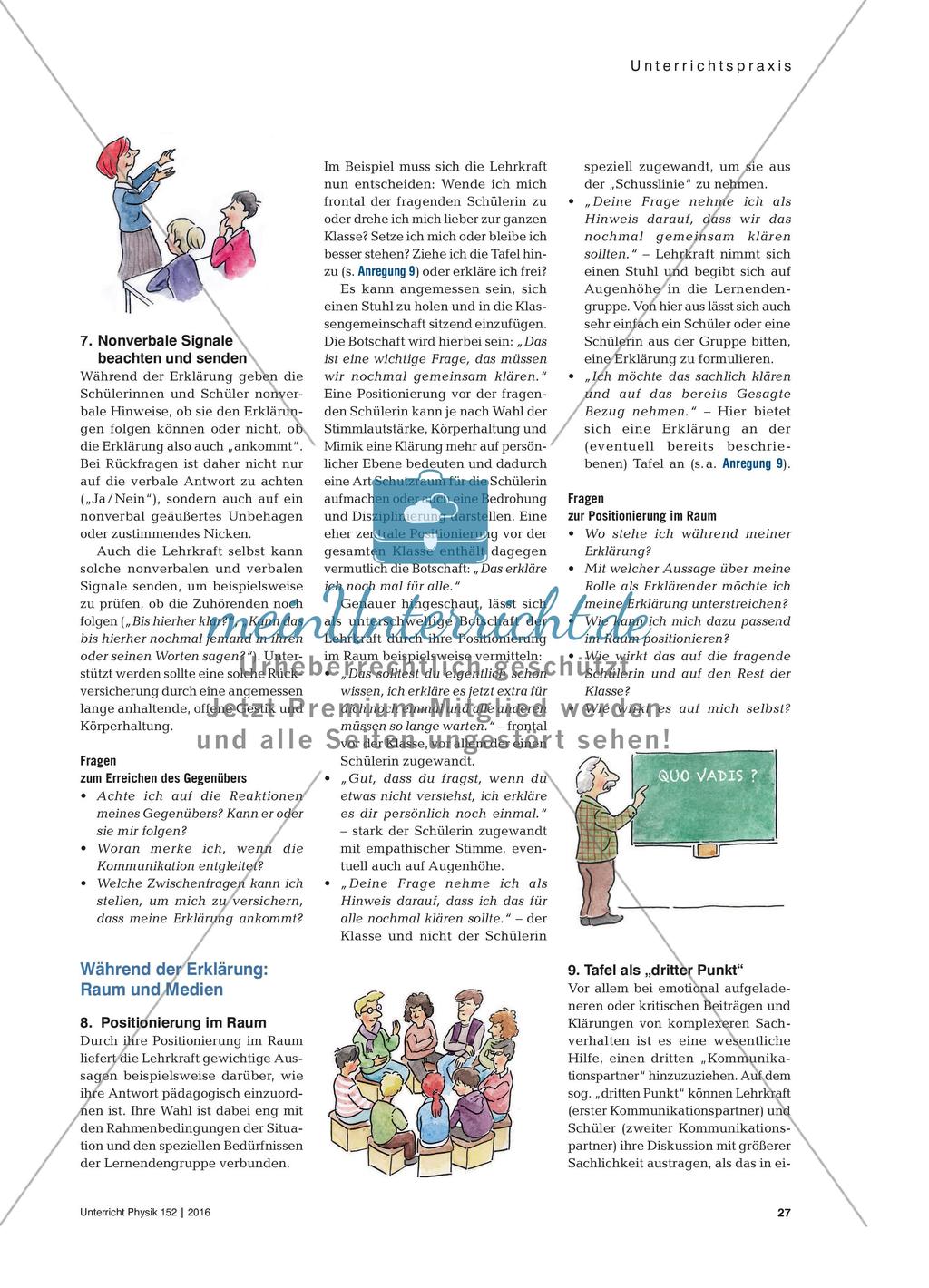 Erklären – mehr als Worte: Zehn Anregungen zum Üben der nonverbalen Anteile beim Erklären Preview 6