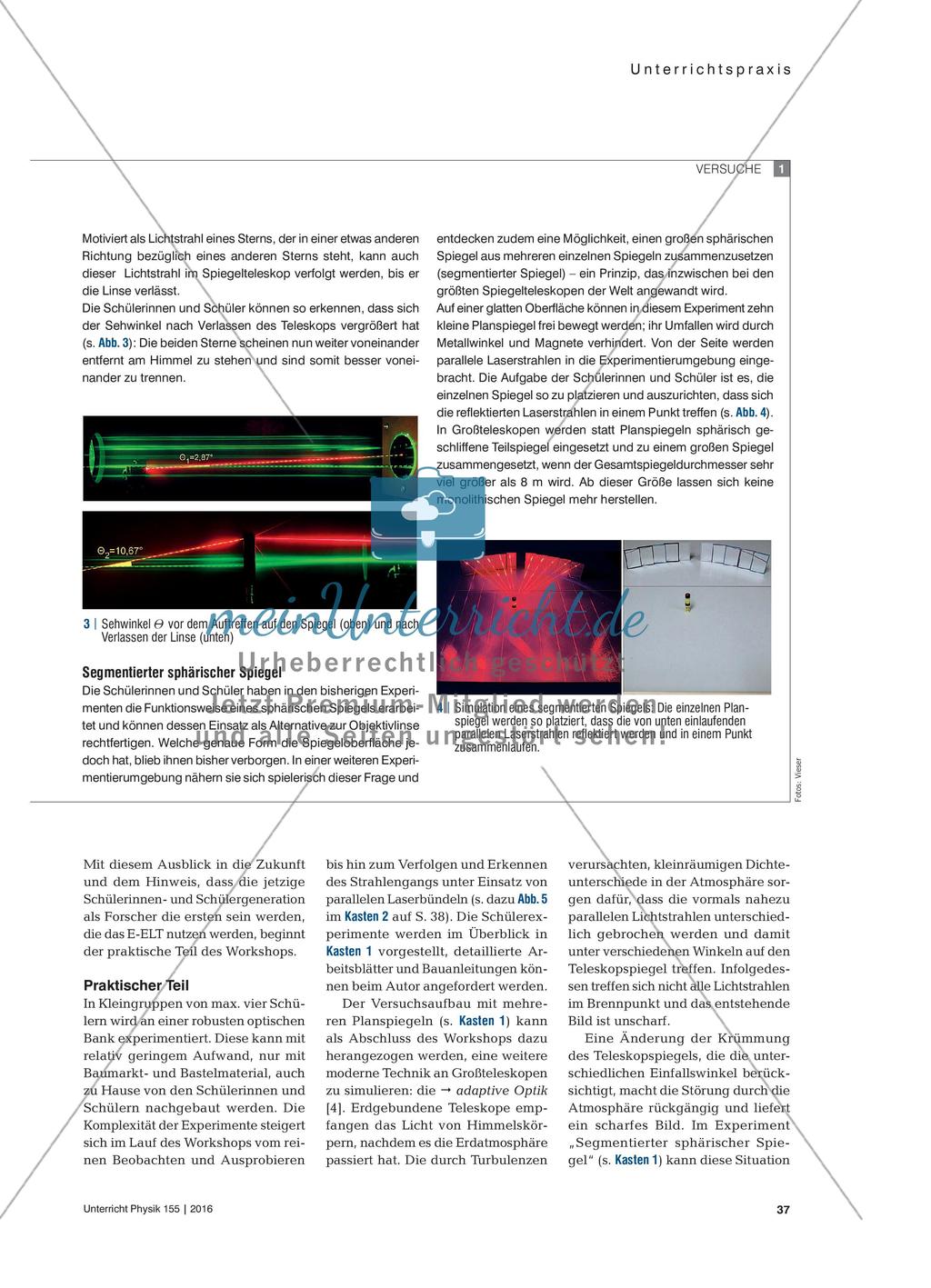 Teleskope - Ein über 400 Jahre altes Prinzip und moderne Wissenschaft in einem Workshop für die Sekundarstufe I Preview 3