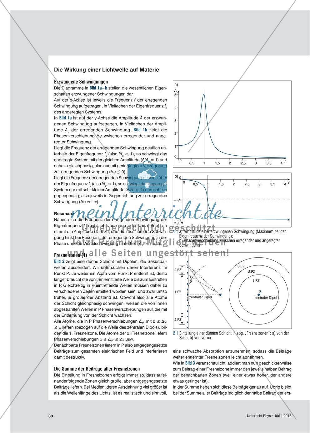 Mikroskopische Optik - Phänomene der Wellenausbreitung als Folge der Wechselwirkung zwischen Licht und Atomen – ein Fachtext für Schülerinnen und Schüler Preview 3