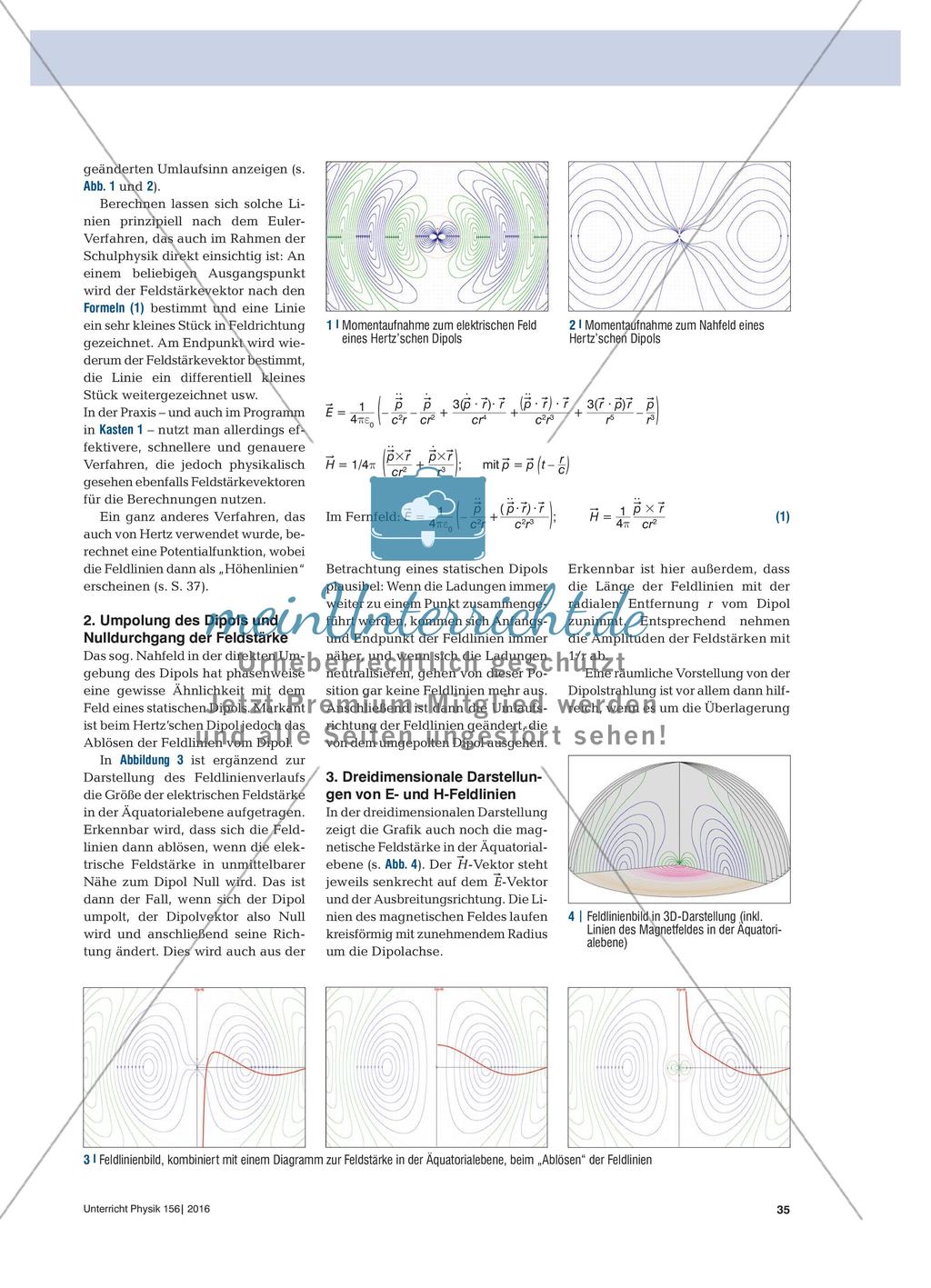 Dipolstrahlung - Veranschaulichung durch Visualisierungen – auch am Smartphone Preview 2
