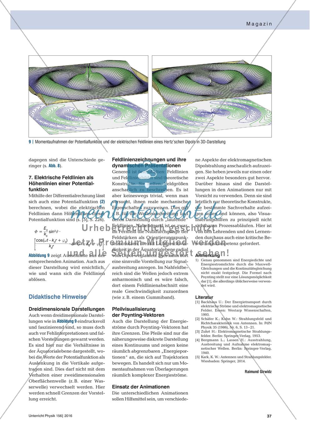 Dipolstrahlung - Veranschaulichung durch Visualisierungen – auch am Smartphone Preview 4