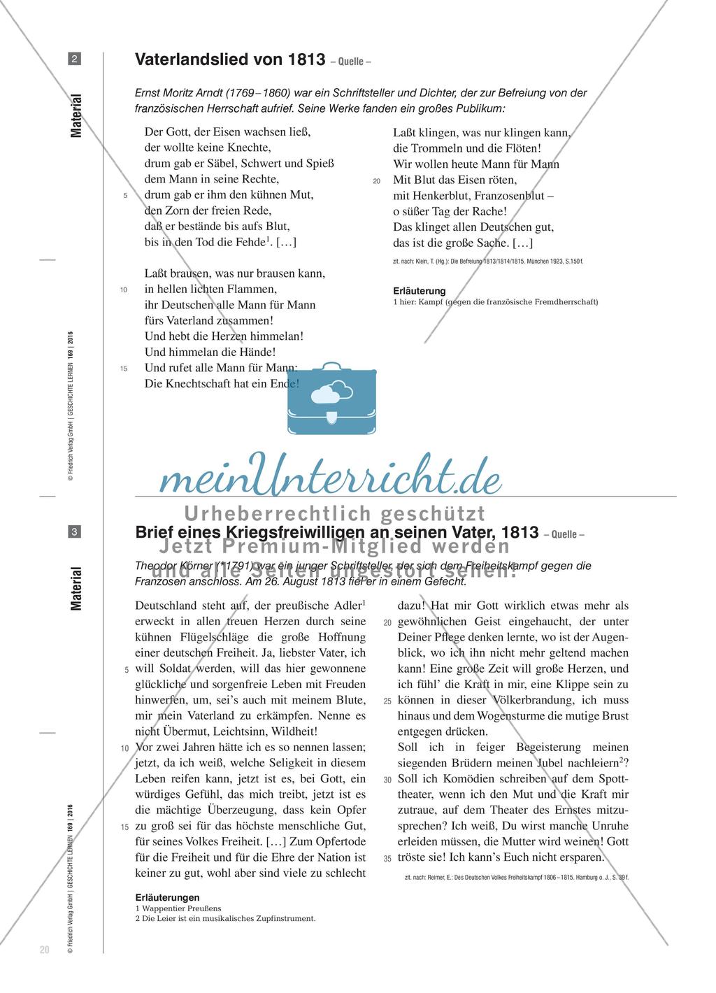 Zwischen Freiheitskriegen und Deutschem Bund - Entstehung des politischen Nationalismus in Deutschland Preview 5