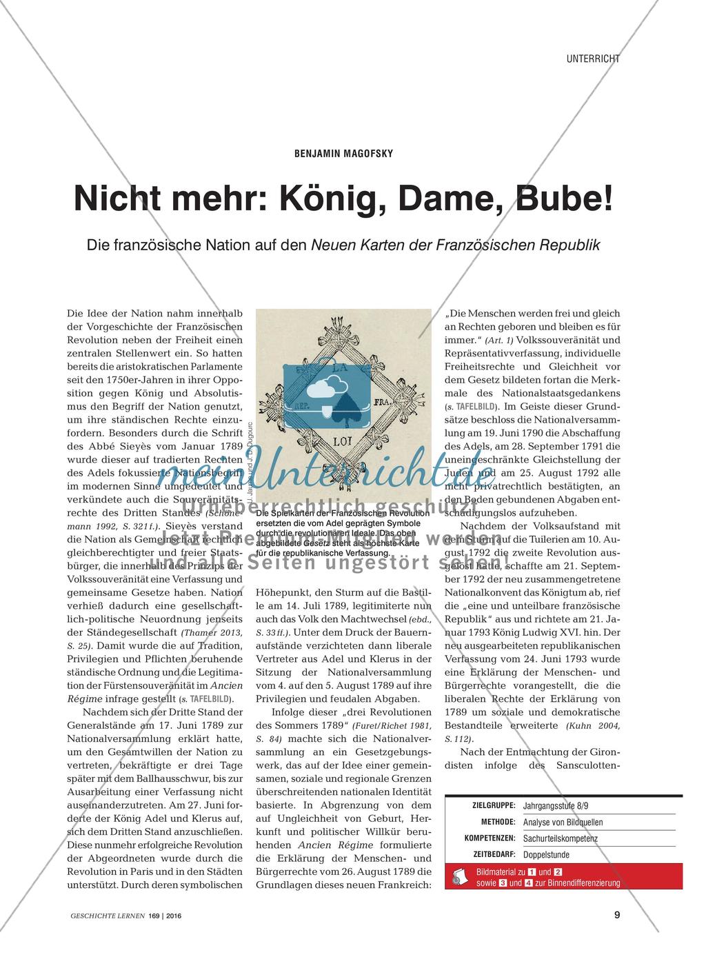 Nicht mehr: König, Dame, Bube! - Die französische Nation auf den Neuen Karten der Französischen Republik Preview 1