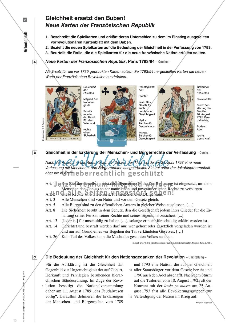 Nicht mehr: König, Dame, Bube! - Die französische Nation auf den Neuen Karten der Französischen Republik Preview 7