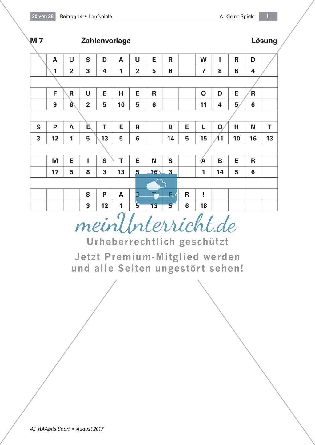 Laufspiele zur Verbesserung der Ausdauerfähigkeit Preview 7