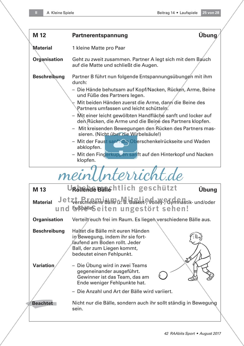 Laufspiele zur Verbesserung der Ausdauerfähigkeit in Kleingruppen Preview 1
