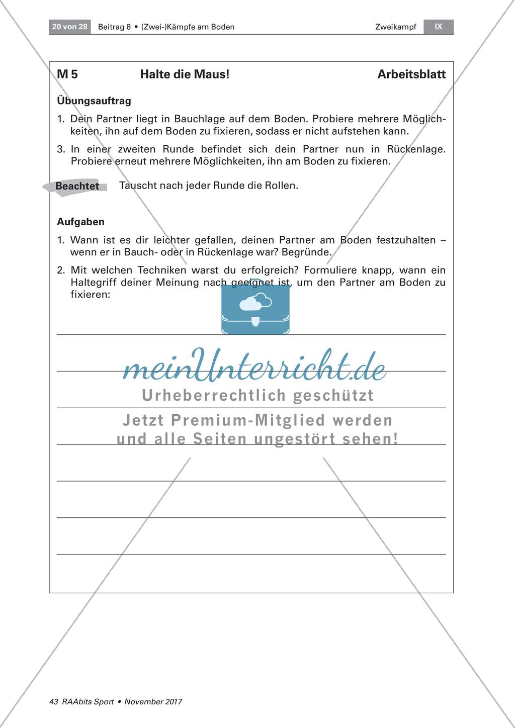 Erarbeitung von Haltegriff-Techniken Preview 1