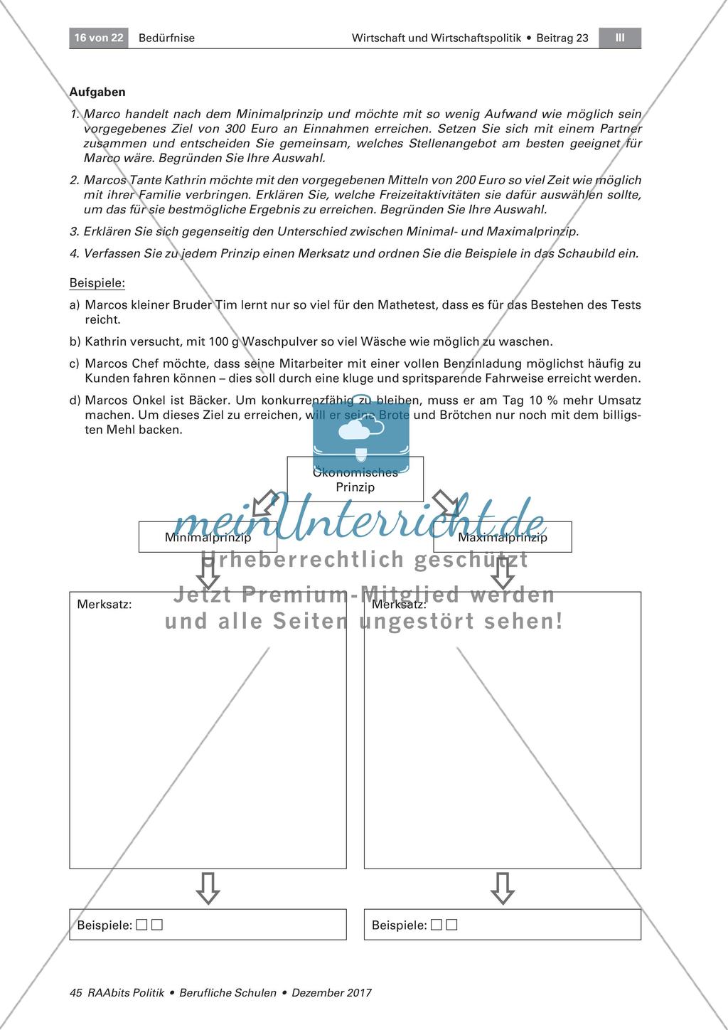 Wirtschaftliche Güter und ökonomisches Prinzip Preview 4