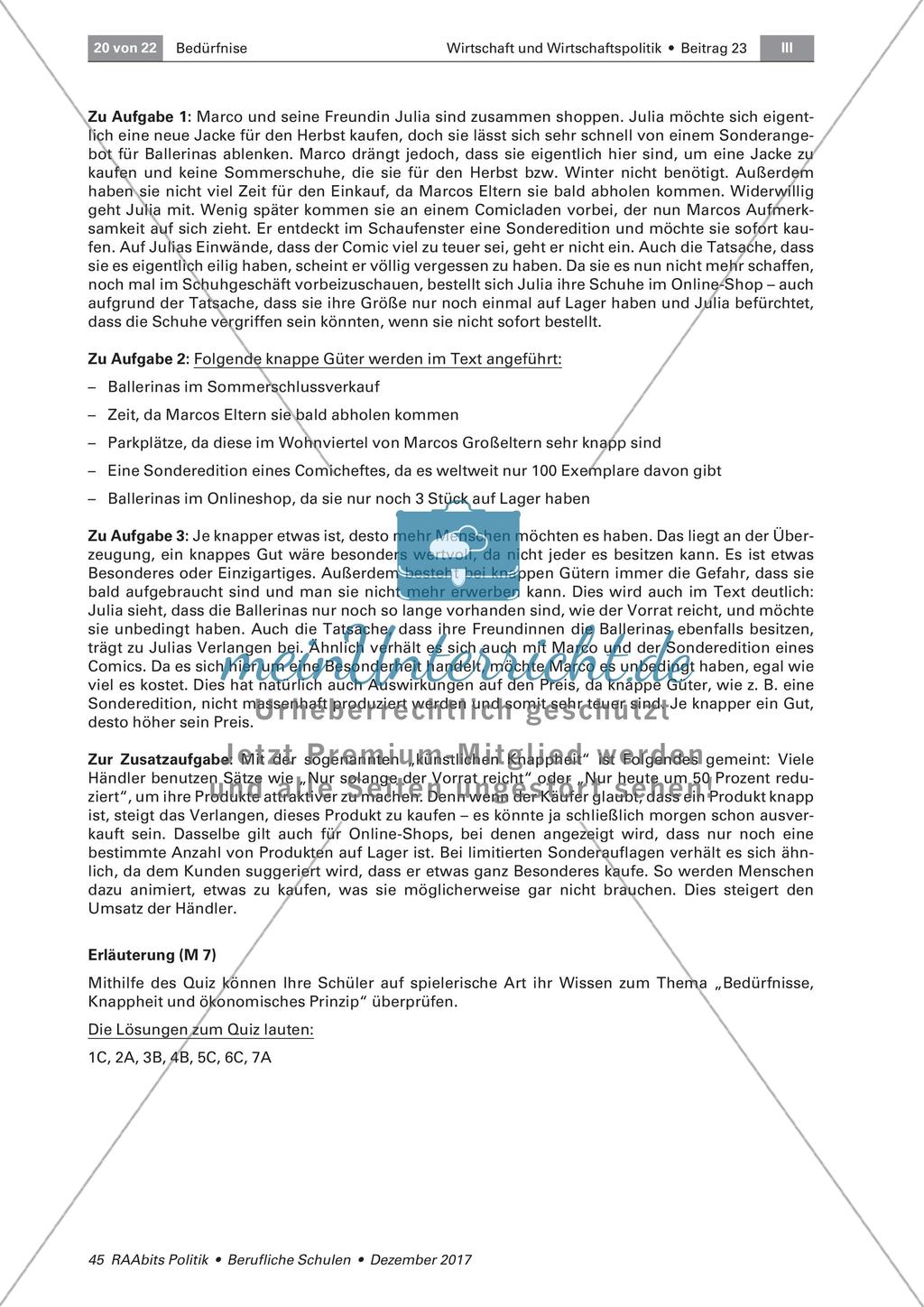 Wirtschaftliche Güter und ökonomisches Prinzip Preview 8