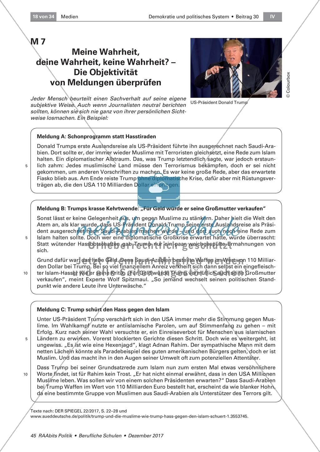 Die Objektivität der medialen Berichterstattung Preview 2