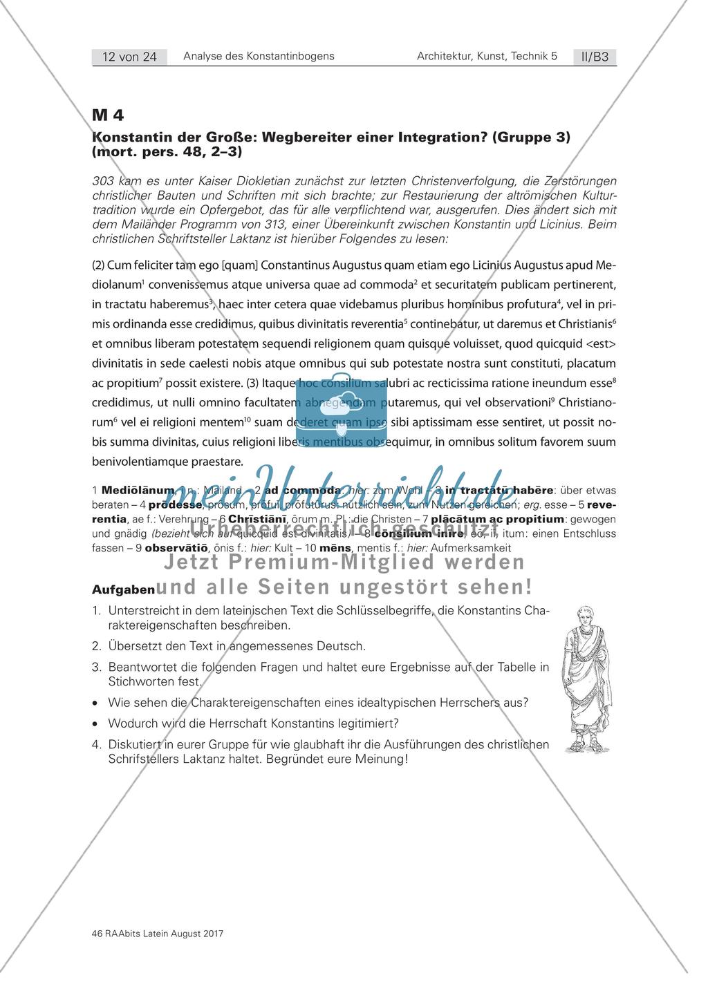 Analyse des Konstantinsbogens: Die Machtetablierung Konstantins des Großen Preview 4