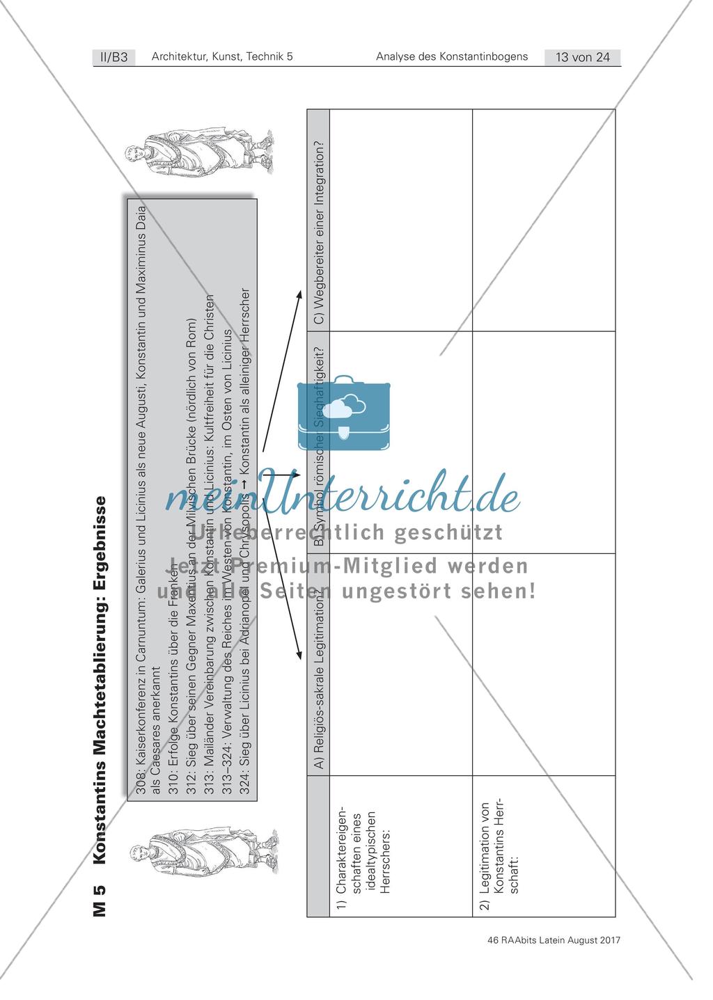 Analyse des Konstantinsbogens: Die Machtetablierung Konstantins des Großen Preview 5