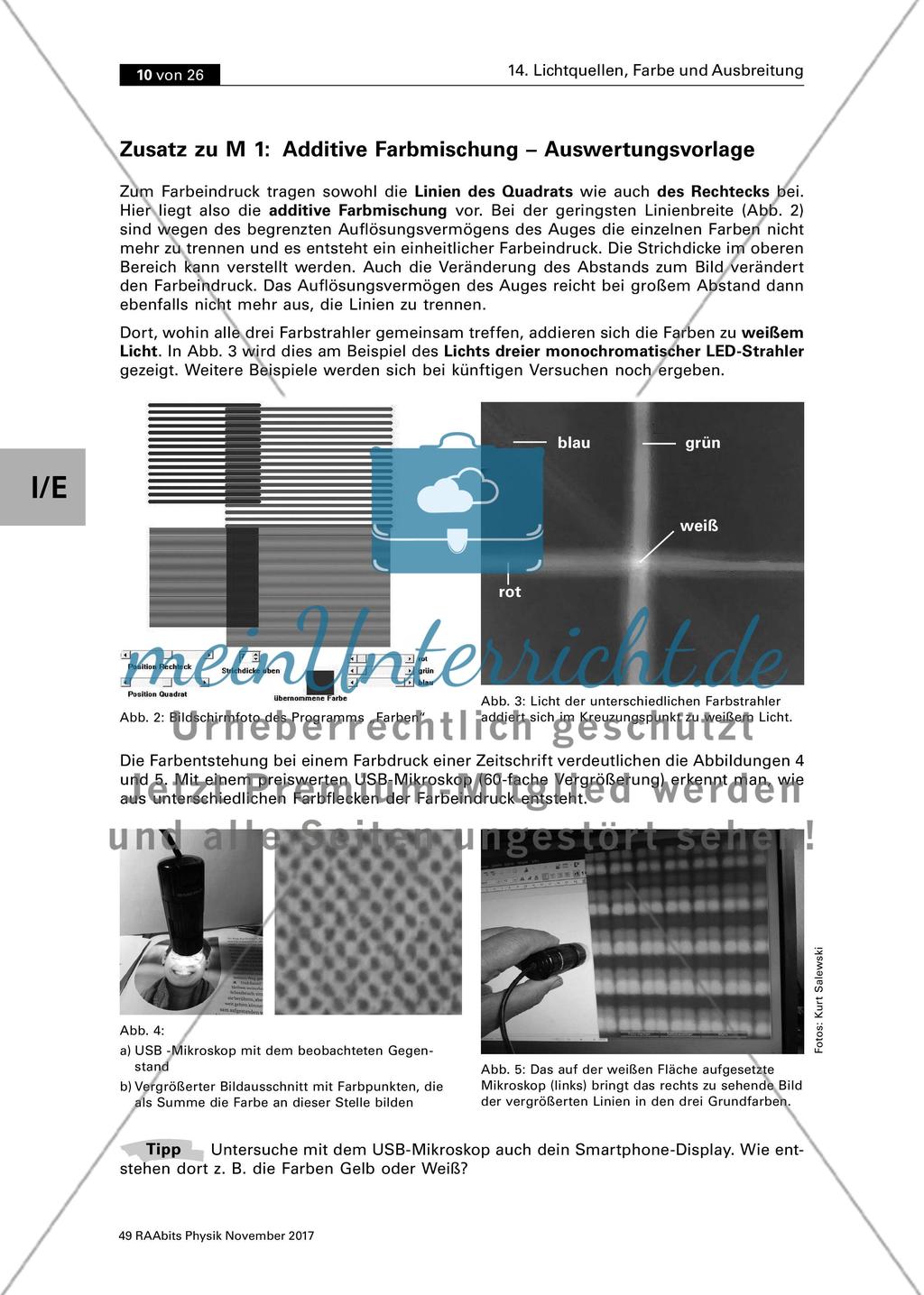 Optik: Lichtquellen, Farbe und Ausbreitung des Lichts Preview 2
