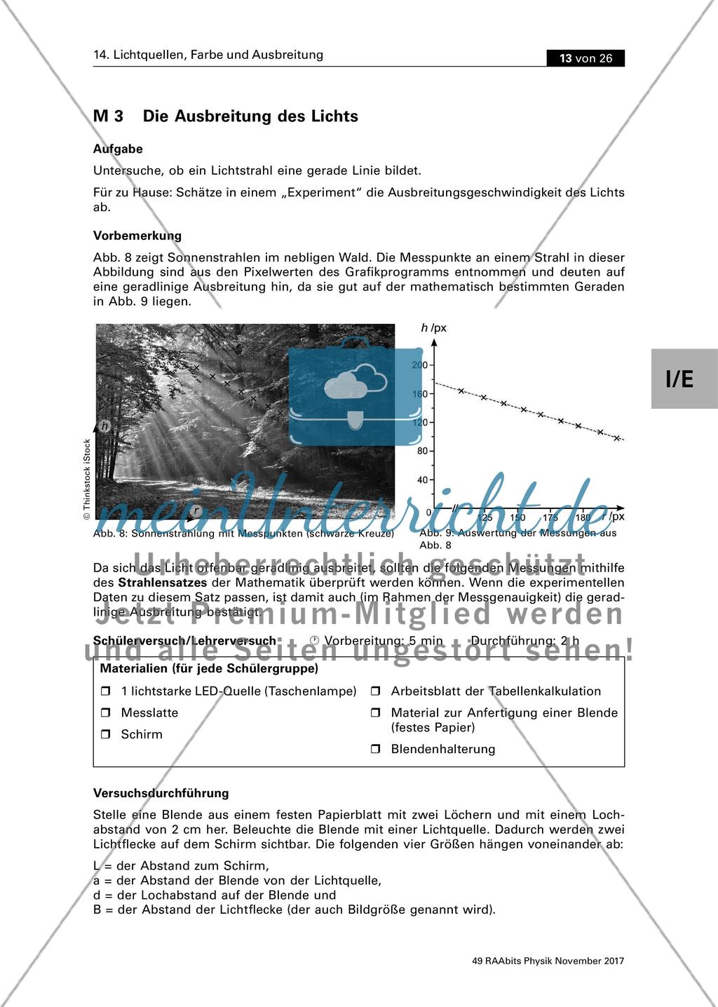 Optik: Lichtquellen, Farbe und Ausbreitung des Lichts Preview 5