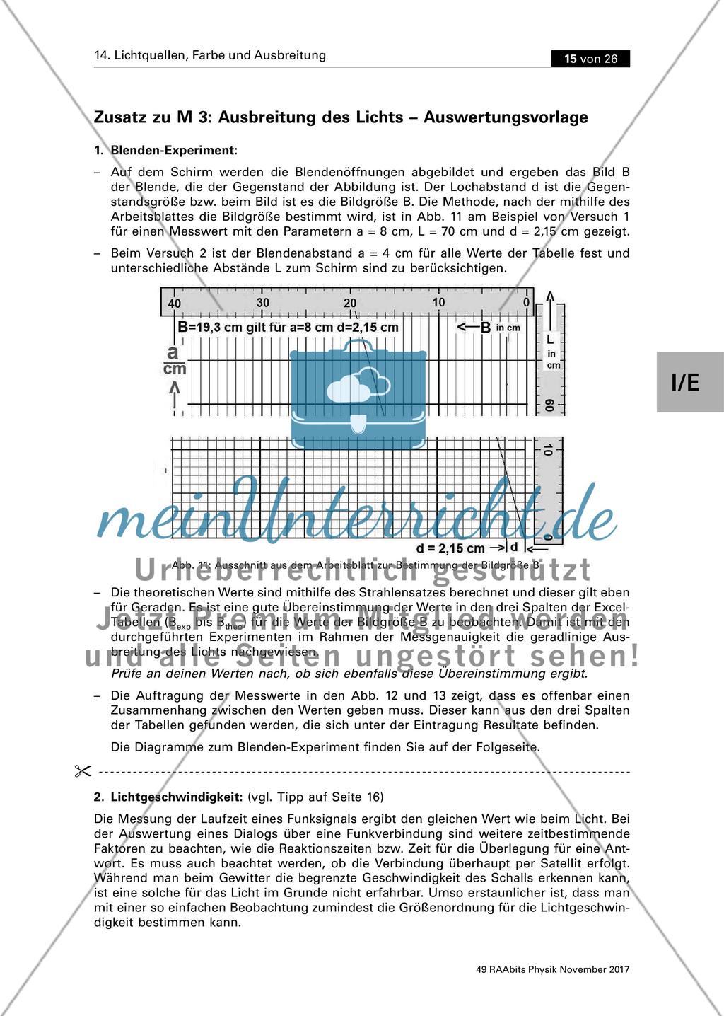 Optik: Lichtquellen, Farbe und Ausbreitung des Lichts Preview 7