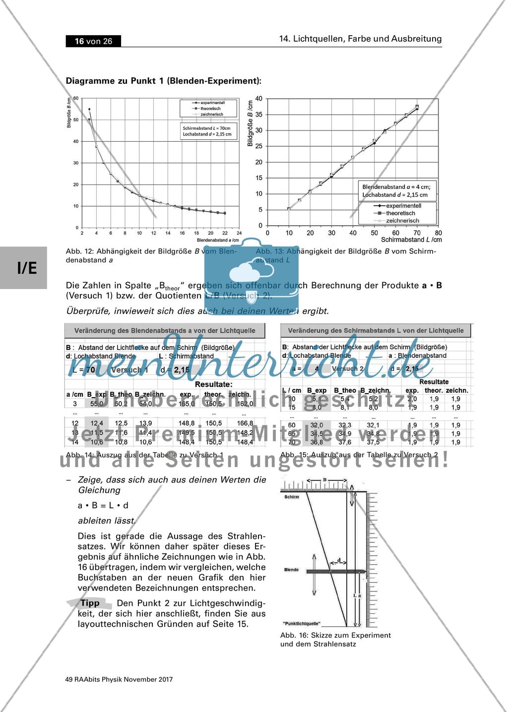 Optik: Lichtquellen, Farbe und Ausbreitung des Lichts Preview 8