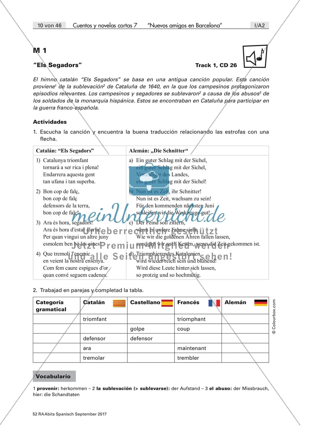 Interkulturelles Lernen anhand einer Ganzschrift: ¡Bienvenido a Barcelona! Preview 1
