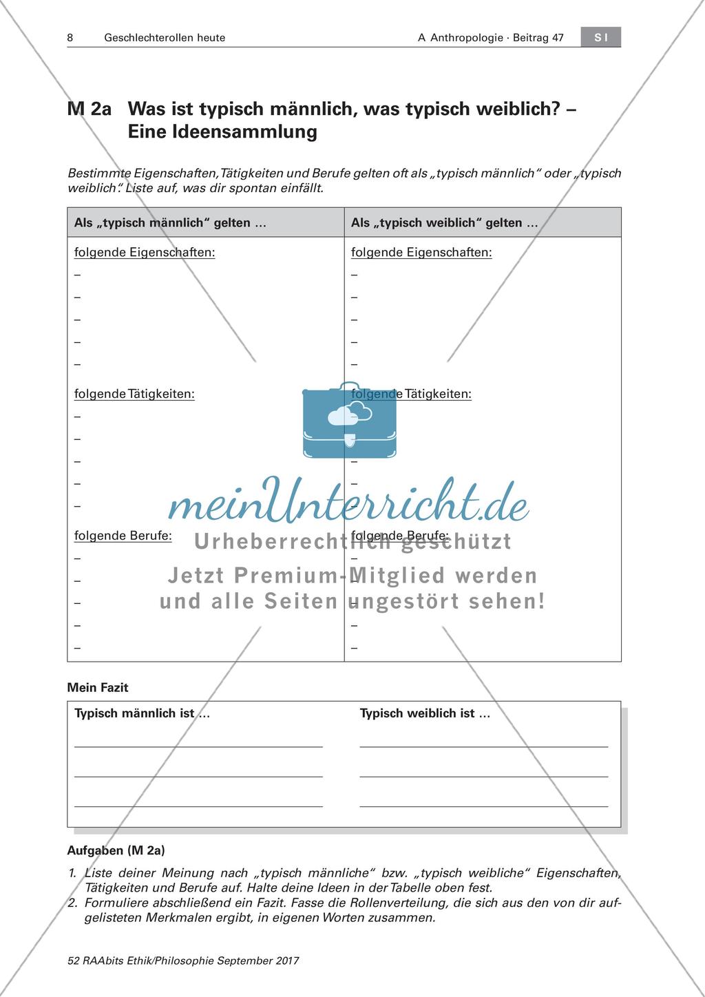 Geschlechterrollen: Begriffsdefinition Preview 2