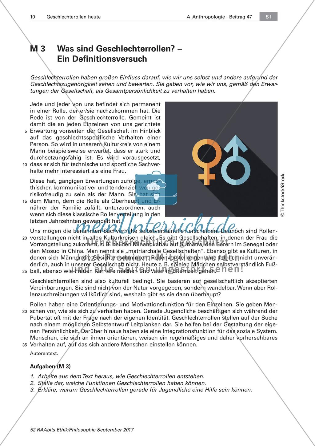 Geschlechterrollen: Begriffsdefinition Preview 4