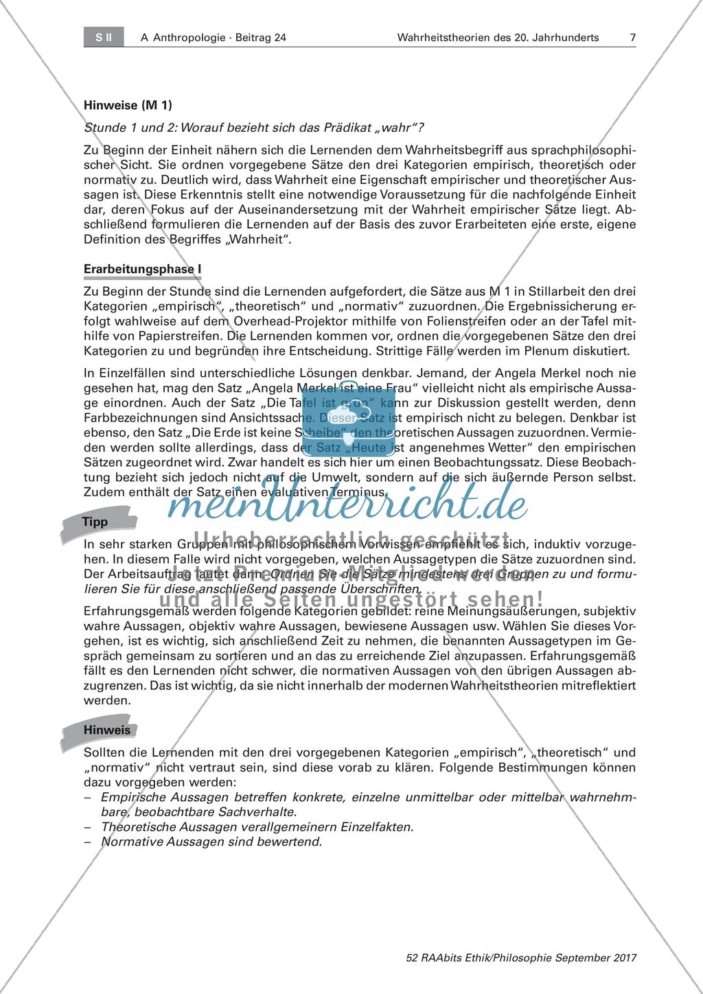 Wahrheit: Korrespondenztheorie Preview 2