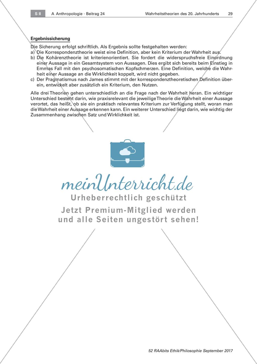 Wahrheit: Kohärenztheorie Preview 7