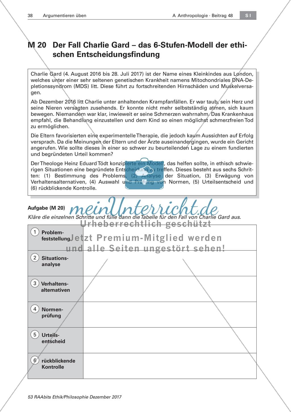 Argumentationsübungen: Ethische Entscheidungsfindung Preview 10