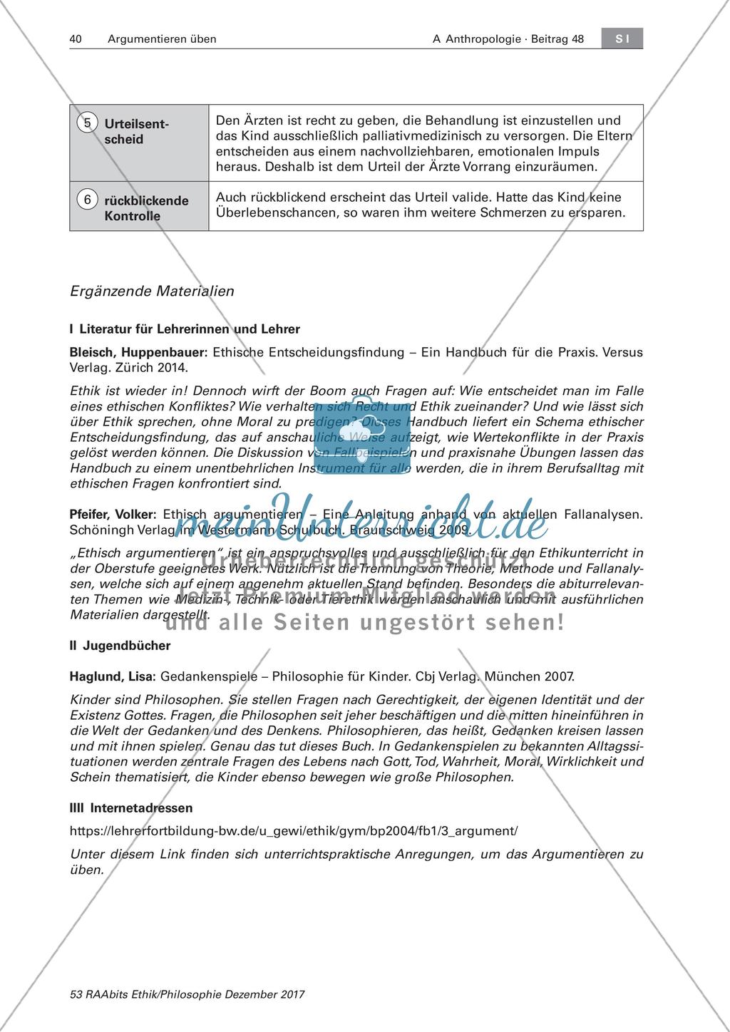 Argumentationsübungen: Ethische Entscheidungsfindung Preview 12