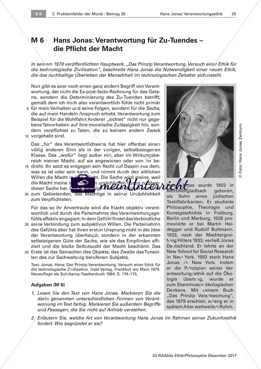 Hans Jonas: Neue Ethik und Verantwortung Preview 9