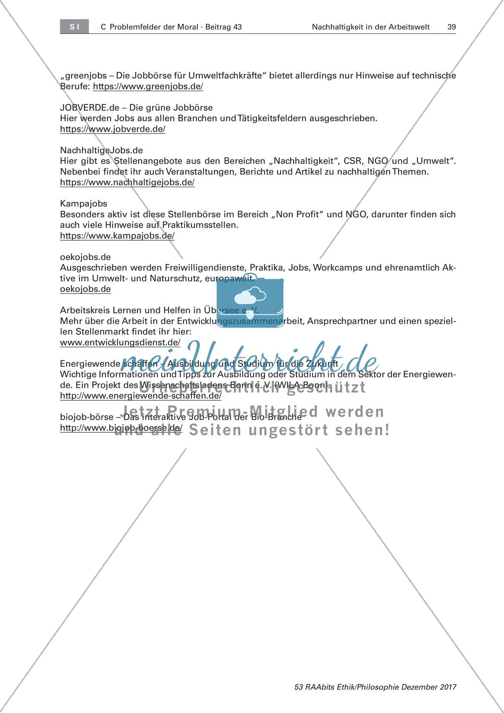 Nachhaltigkeit: Ethische Berufswahl Preview 3