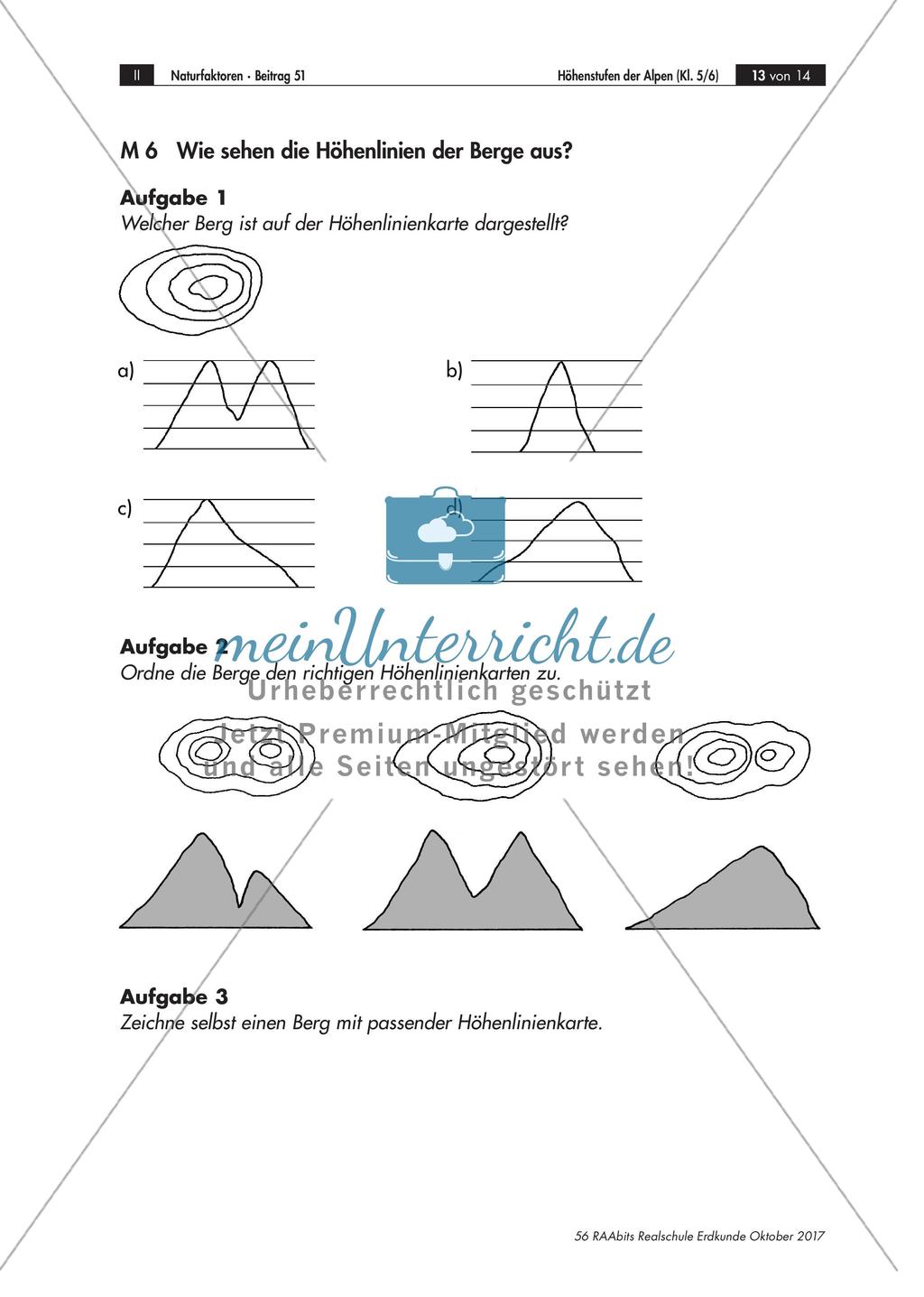 Nord- und Südseite der Alpen/Höhenlinienkarten Preview 5