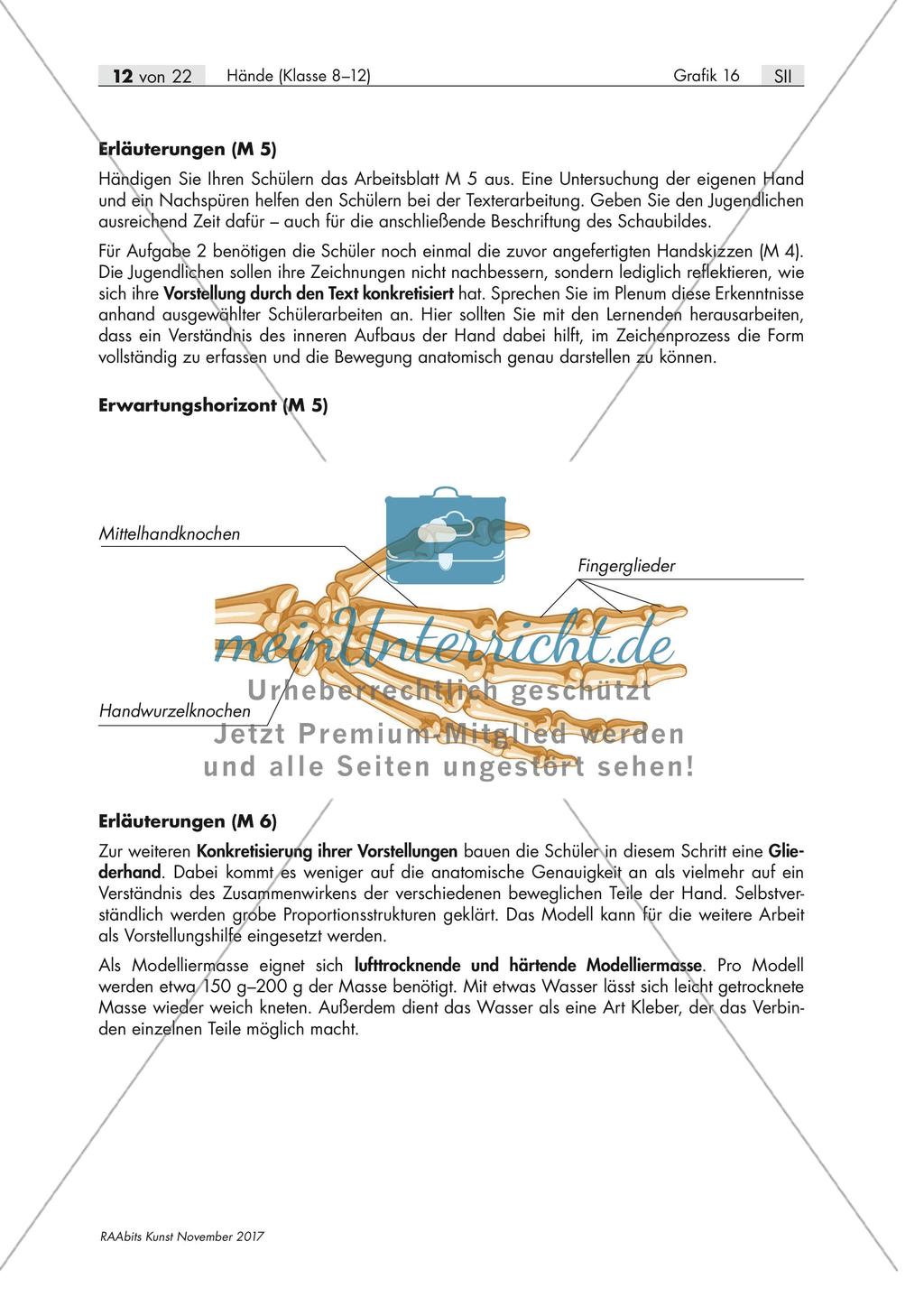 Aufbau der Hand – Hände als grafischer Gestaltungsanlass Preview 2