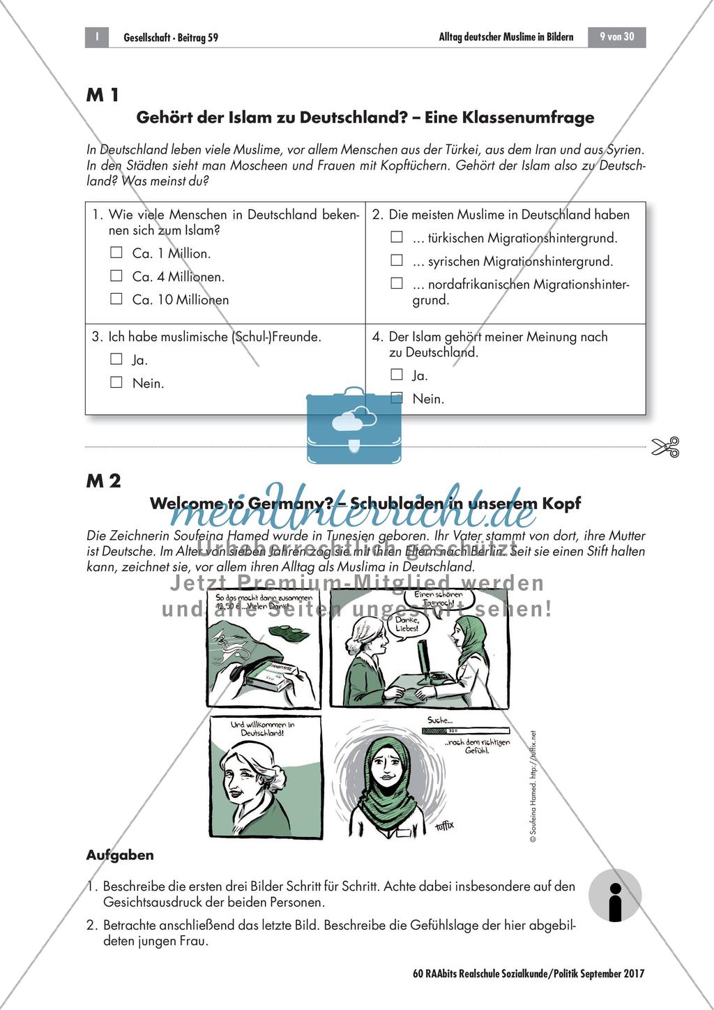 Alltag deutscher Muslime im Comic: Willkommenskultur versus Vorurteile Preview 1