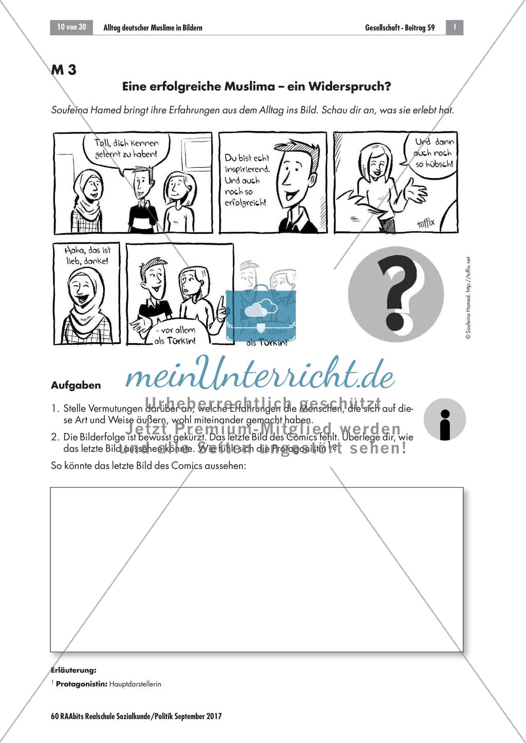 Alltag deutscher Muslime im Comic: Willkommenskultur versus Vorurteile Preview 2