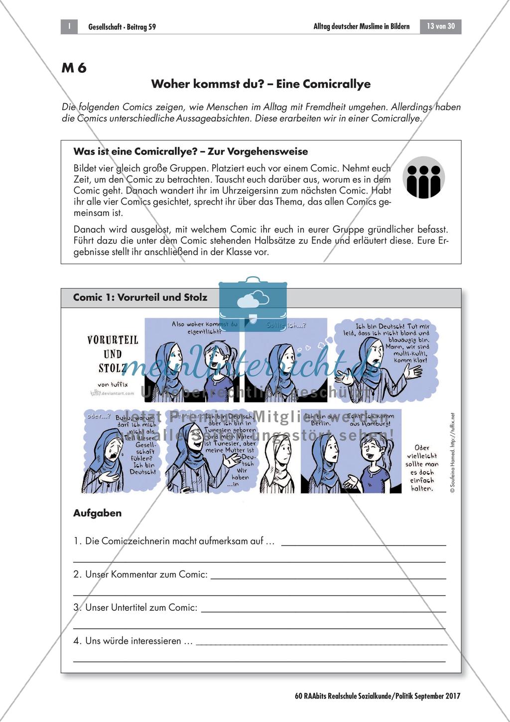 Alltag deutscher Muslime im Comic: Eine Comicrallye Preview 1