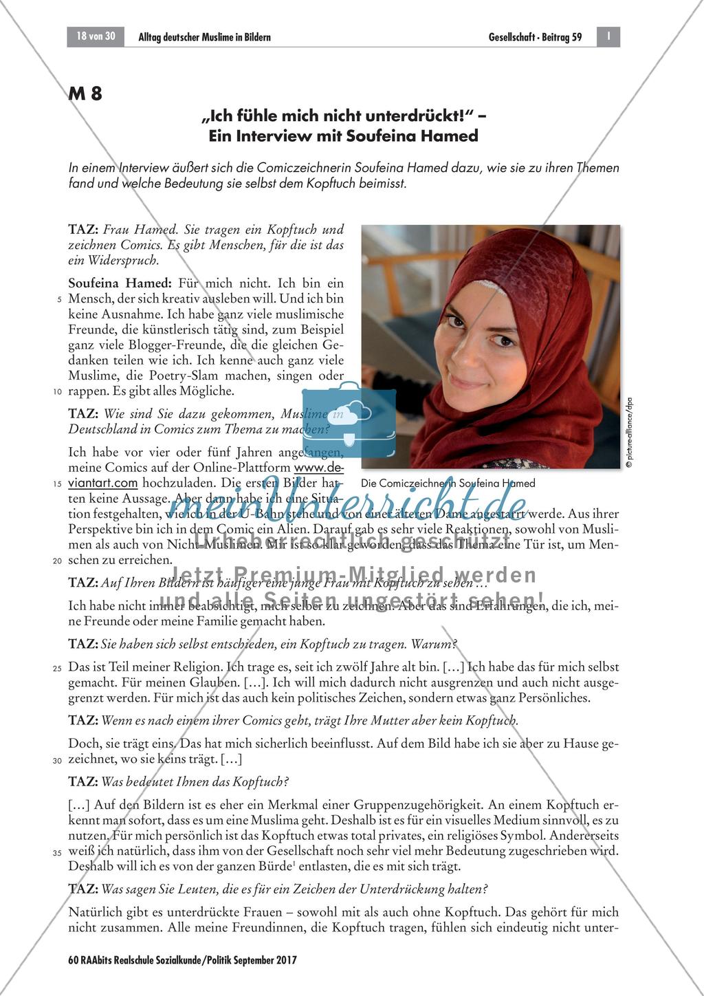 Alltag deutscher Muslime im Comic: Die Diskussion um das Kopftuch Preview 1