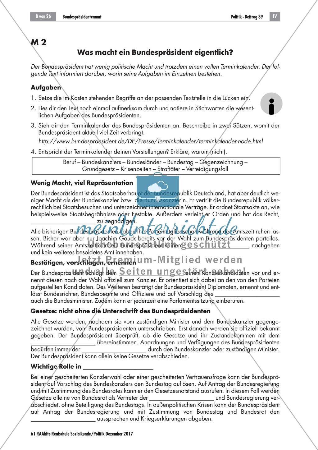 Das Bundespräsidentenamt Preview 2