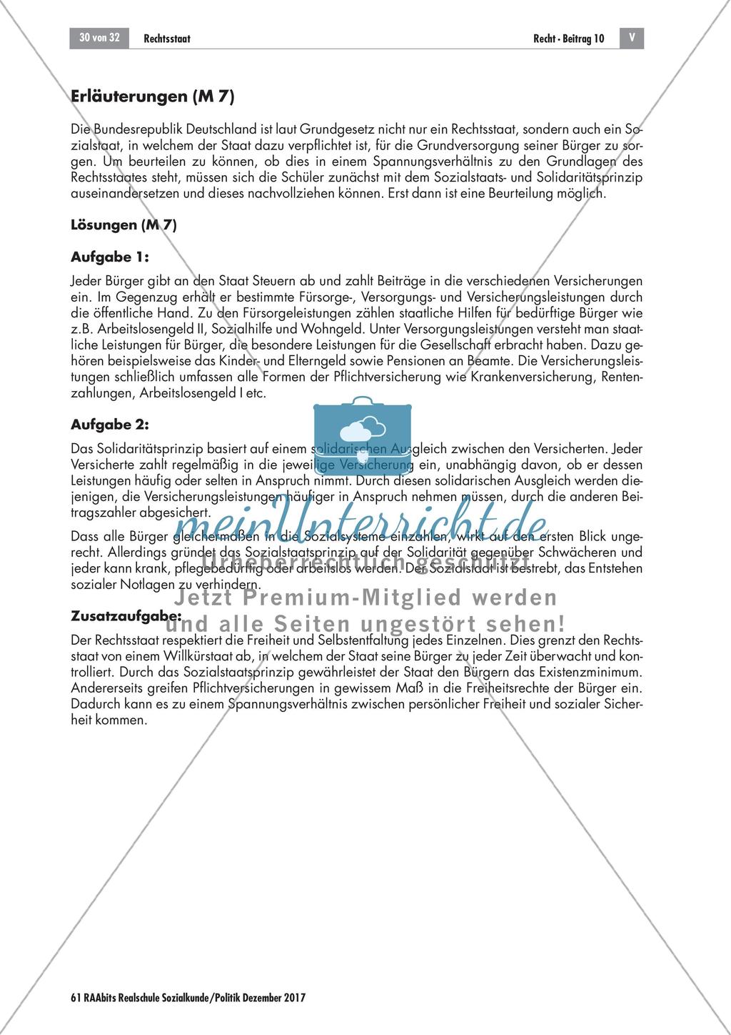 Verstehen rechtsstaatlicher Prinzipien: Didaktische Erläuterungen und Lösungen Preview 7