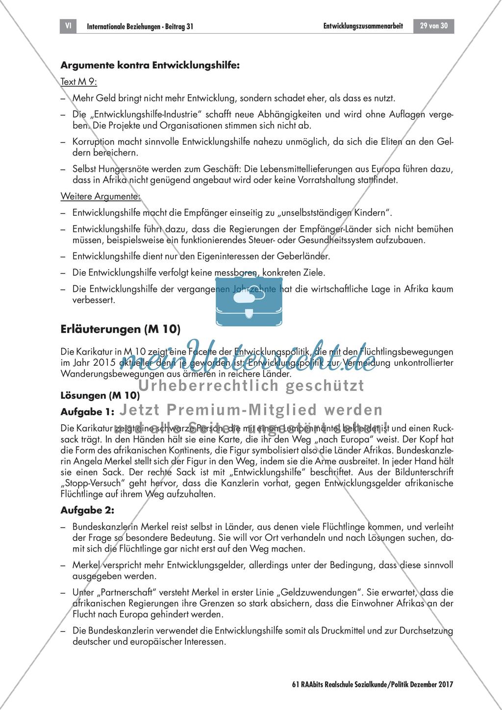 Die deutsche Entwicklungszusammenarbeit: Didaktische Erläuterungen und Lösungen Preview 7