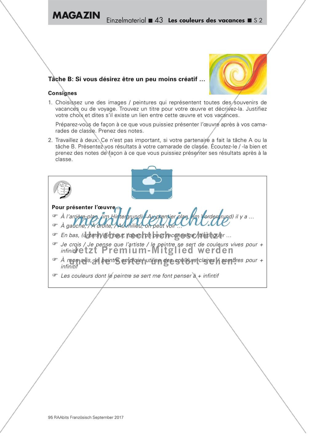 Unterrichtseinstieg: Ferienerlebnisse Preview 2