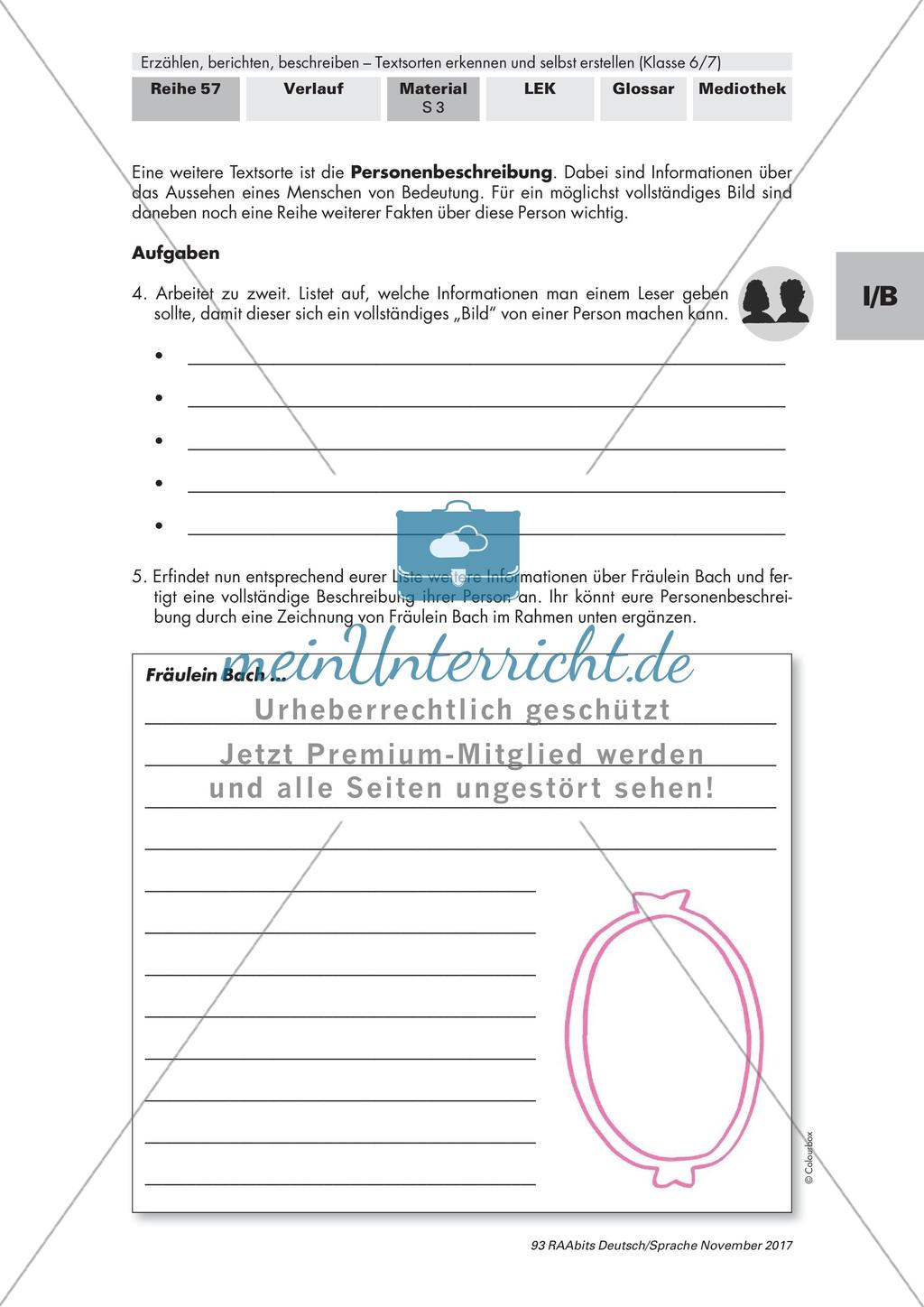 Erstellen und Erkennen von Textsorten: Gedicht, Personenbeschreibung, Märchen, Erzählung Preview 3