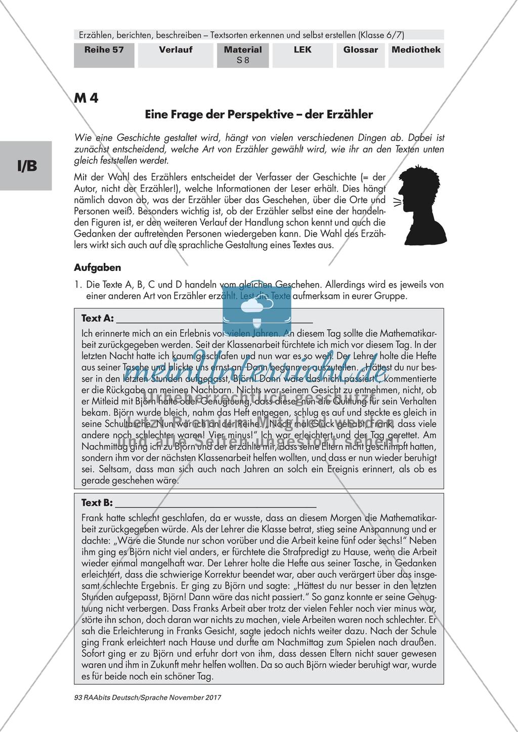 Erstellen und Erkennen von Textsorten: Gedicht, Personenbeschreibung, Märchen, Erzählung Preview 8