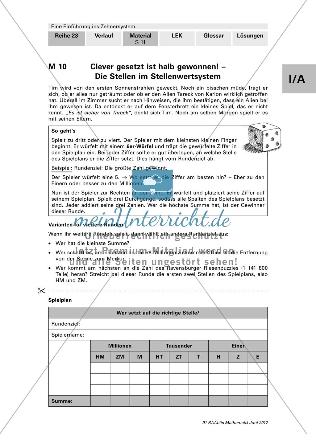 Einführung ins Zehnersystem: Arbeitsblätter Preview 11